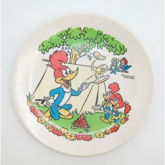Woody Woodpecker Arrowhead Envoy 710 Vintage Bowl & Campfire Plate 60s - Picture 3 of 9